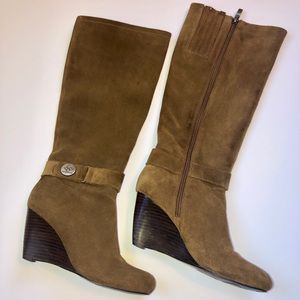BCBG BROWN SUEDE TALL BOOTS 👢